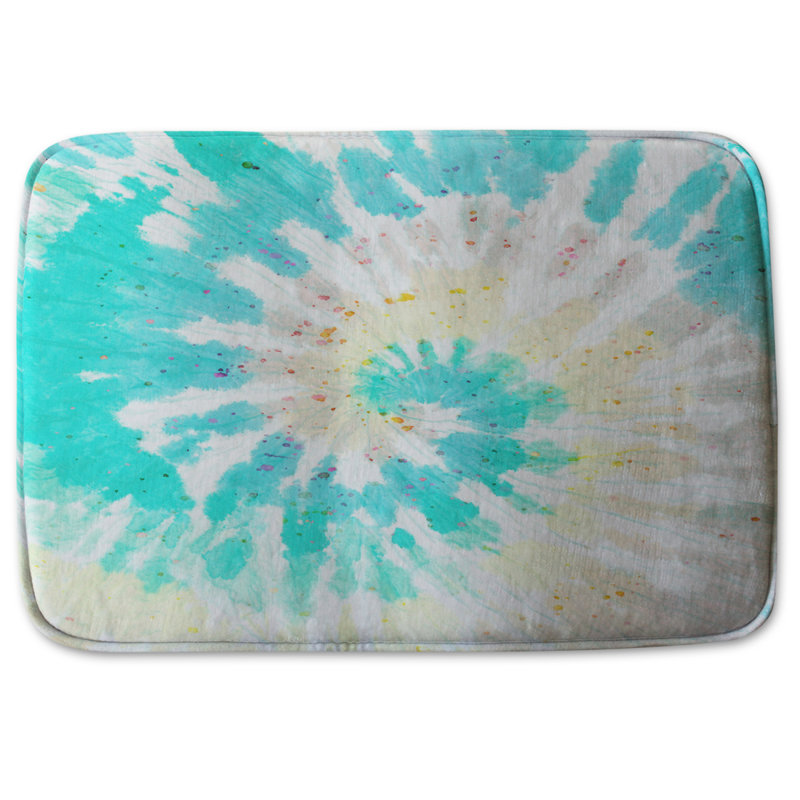 Bhoyar Non-Slip Bath Mat, Blue/Beige