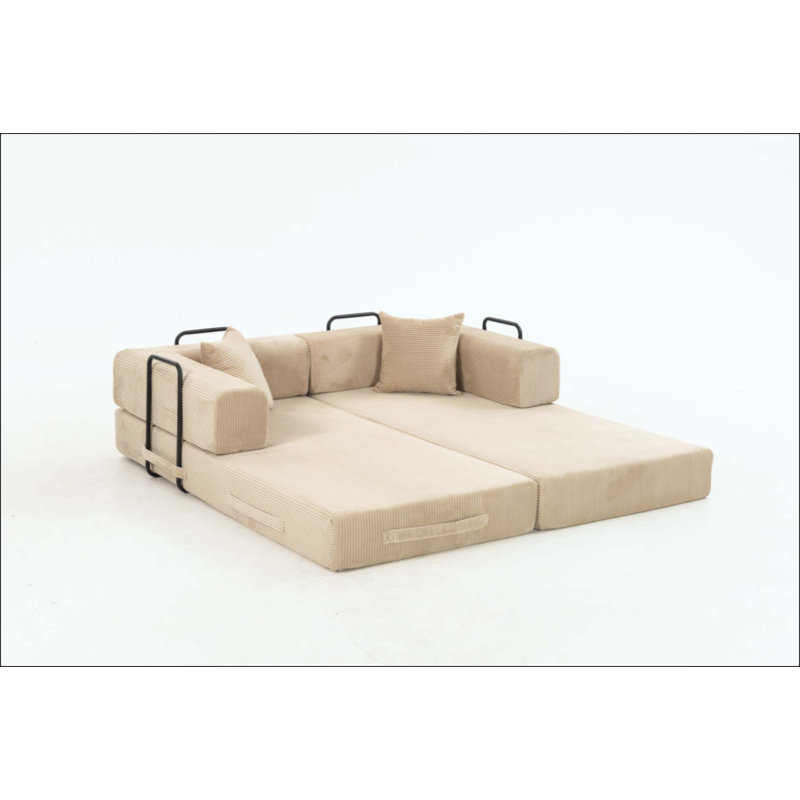 Canapé-lit modulaire en mousse Boneless, Beige