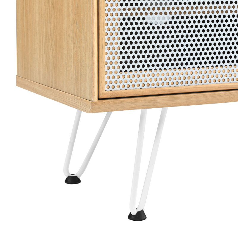 Meuble télé Nomad de Modway, Chêne / Blanc