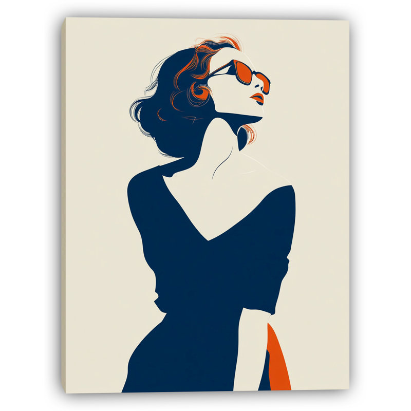 Retro Sunglasses Chic Wrapped Canvas Wall Art