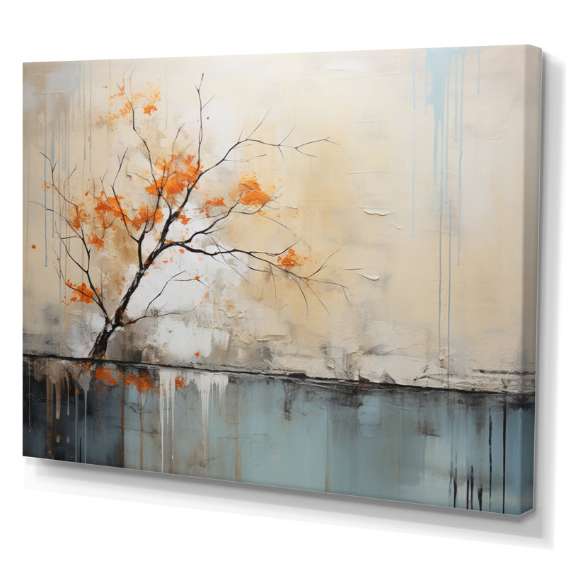 Arbre minimaliste, puissance éphémère I - impression, Toile tendue, H 12 po x l 20 po x P 1 po