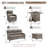 Simino 7-Piece Outdoor Wicker Patio Conversation Set With Fire Pit Table, Swivel Gliders And Ottomans-436450004-436450007-436450006