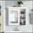 Sophisticated 30'' X 28'' Bathroom Medicine Cabinet With Mirror, Wall Mounted Mirror Cabinet With Storage Organizer, Over The Toilet Storage Storage Cabinet For Bathroom-401344790