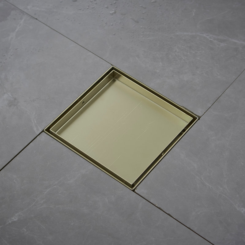 1 6'' W Tile-In, Brushed Gold
