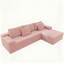 Siège de canapé modulaire 104,3 x 68,9 po, canapé rembourré comprimé pour salon, chambre à coucher, appartement, aucun assemblage requis, combinaison libre de 2 pièces, tissu en velours côtelé pelucheux, rose-209273074