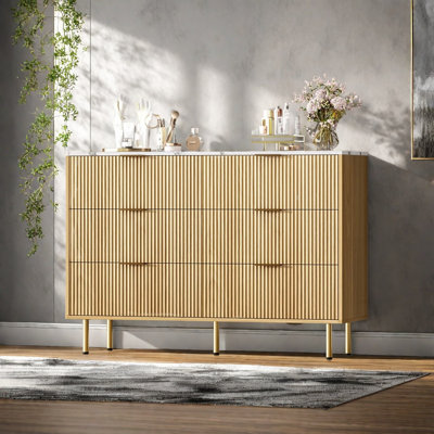 Dresser 6 Drawers Dresser For Bedroom, Large Modern Chest Of Drawers by Mercer41