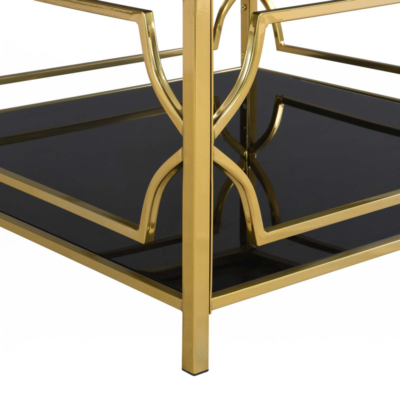 Table basse carrée en verre
