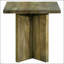 Table de bout carrée en bois massif brun Donovan Mango