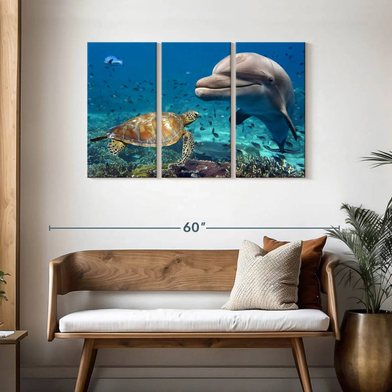 Brampt Sea Life Friendship, 28" H x 45" W