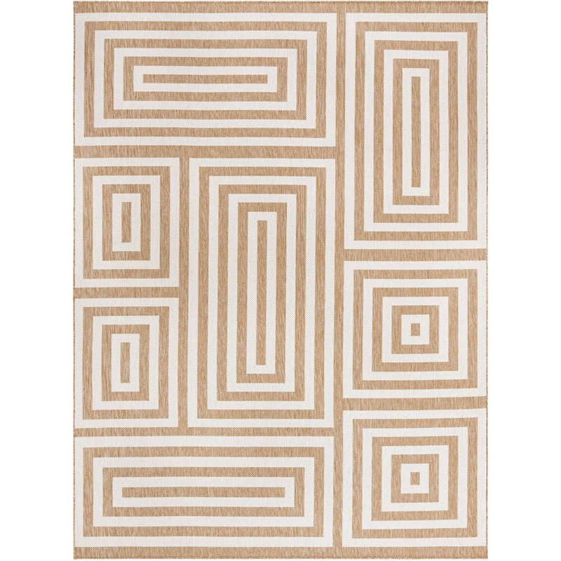 Tapis contemporain de style taupe Bello, Rectangle 9 pi x 12 pi