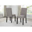 Ensemble de salle à manger noir / naturel en bois 5 pièces, table de salle à manger 48 pouces avec chaises d'appoint rembourrées en tissu gris 4 pièces, ensemble de salle à manger moderne