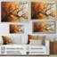 Brown Beige Abstract Redwood Tree Collage - Modern Wall Decor73-490903334-490903329