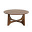 Lumi Walnut Effect Wooden Round Coffee Table