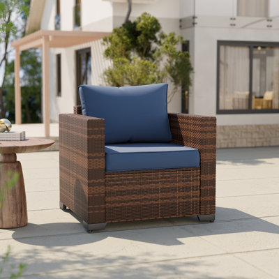  Wicker Patio Chair with Cushions