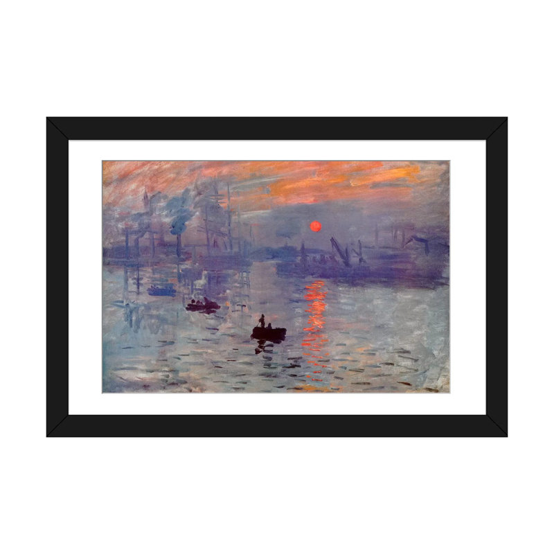 "Impression, soleil levant" par Claude Monet, ensemble de 3 reproductions sur toiles tendues