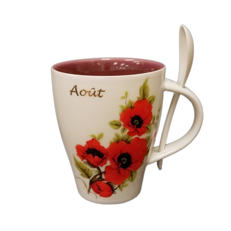 Ensemble de grande tasse à café 2 pièces aout pavot Anaya