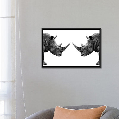«Safari Profile Series Rhinos», reproduction de photo sur toile tendue