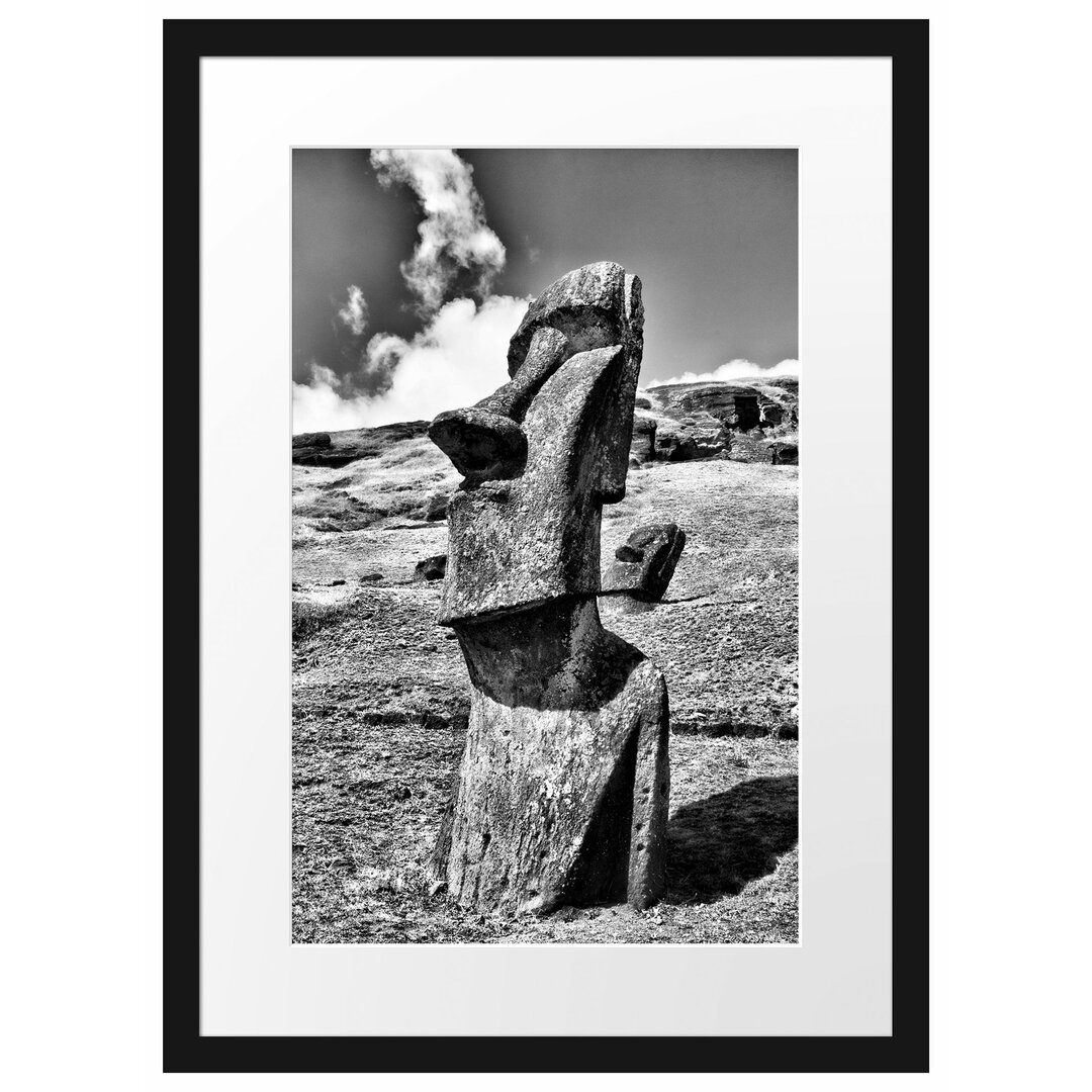 Gerahmtes Poster Moai Statue auf den Osterinseln