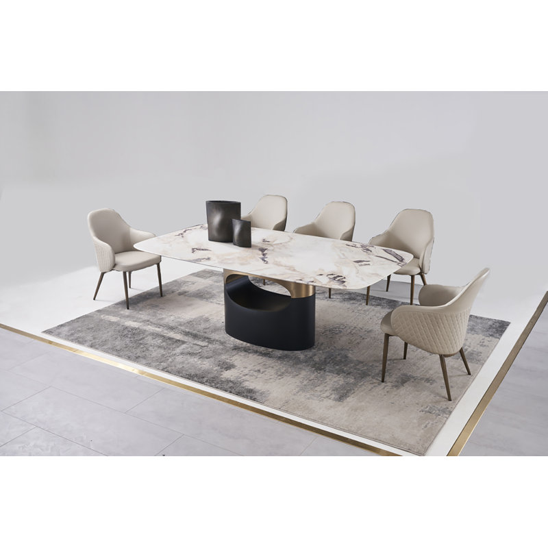 Chaise avec accoudoirs en similicuir Nolia