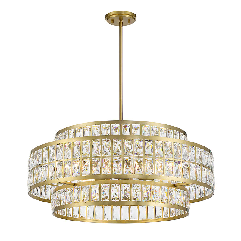 Renzo Pendant in Brown, Brown, 6 Lights, 12" H x 28" W x 28" D