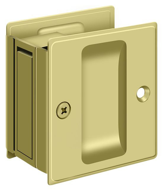 Pocket Door Hardware, Polished Brass
