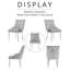 Chaise d'appoint en velours gris Huberte
