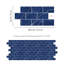 14cm W x 28cm L Aluminum Peel and Stick Subway Tile-1424793438