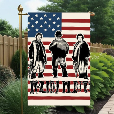 4th of July Retro Pioneer Figure Double Sided, 12X18, Garden Flag