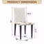 Ensemble de 4 chaises de salle à manger Pu: dossier à boucle ergonomique, hauteur de 35 pouces, pieds en métal-1212002088