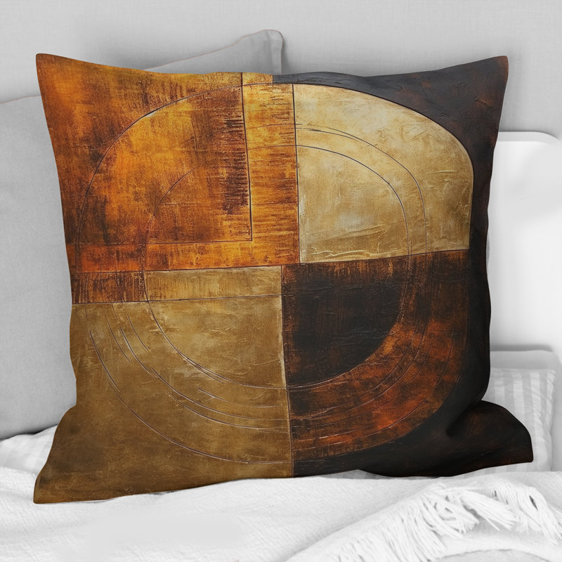 Coussin décoratif Bronze Brilliance Symmetry - Abstract Shapes