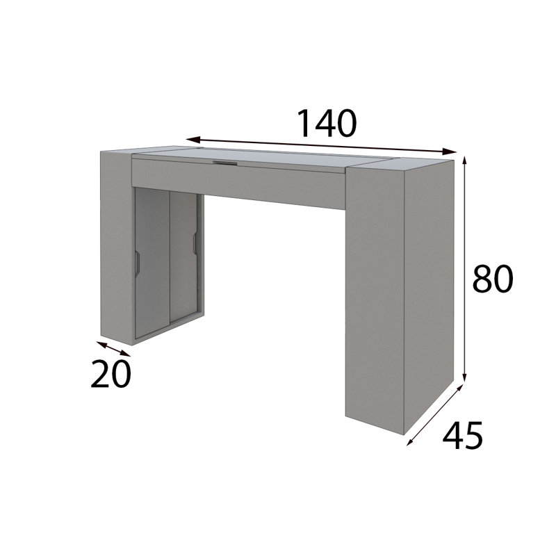 Laeuna Dressing Table with Mirror