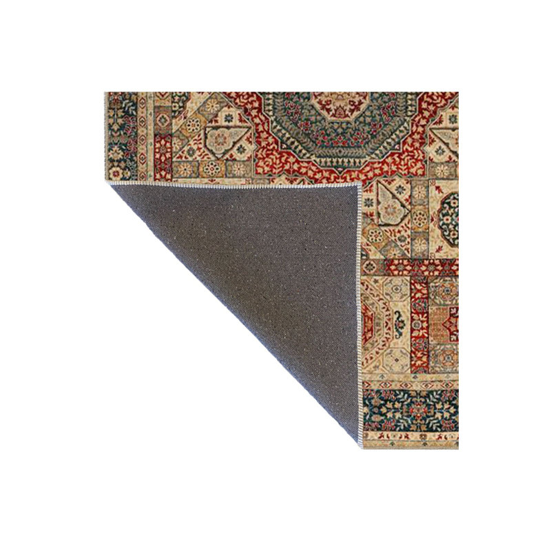 Tapis décoratif lavable à la machine beige, Tapis de couloir 4 pi 11 po x 9 pi 10 po