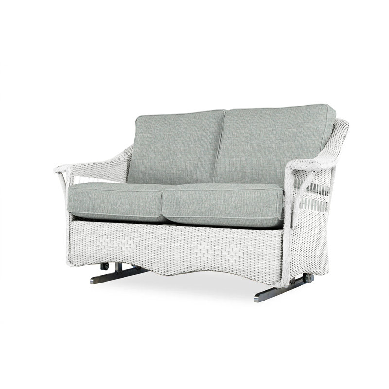 Nantucket Outdoor 2 - Seat Loveseat, White, Sailcloth Salt