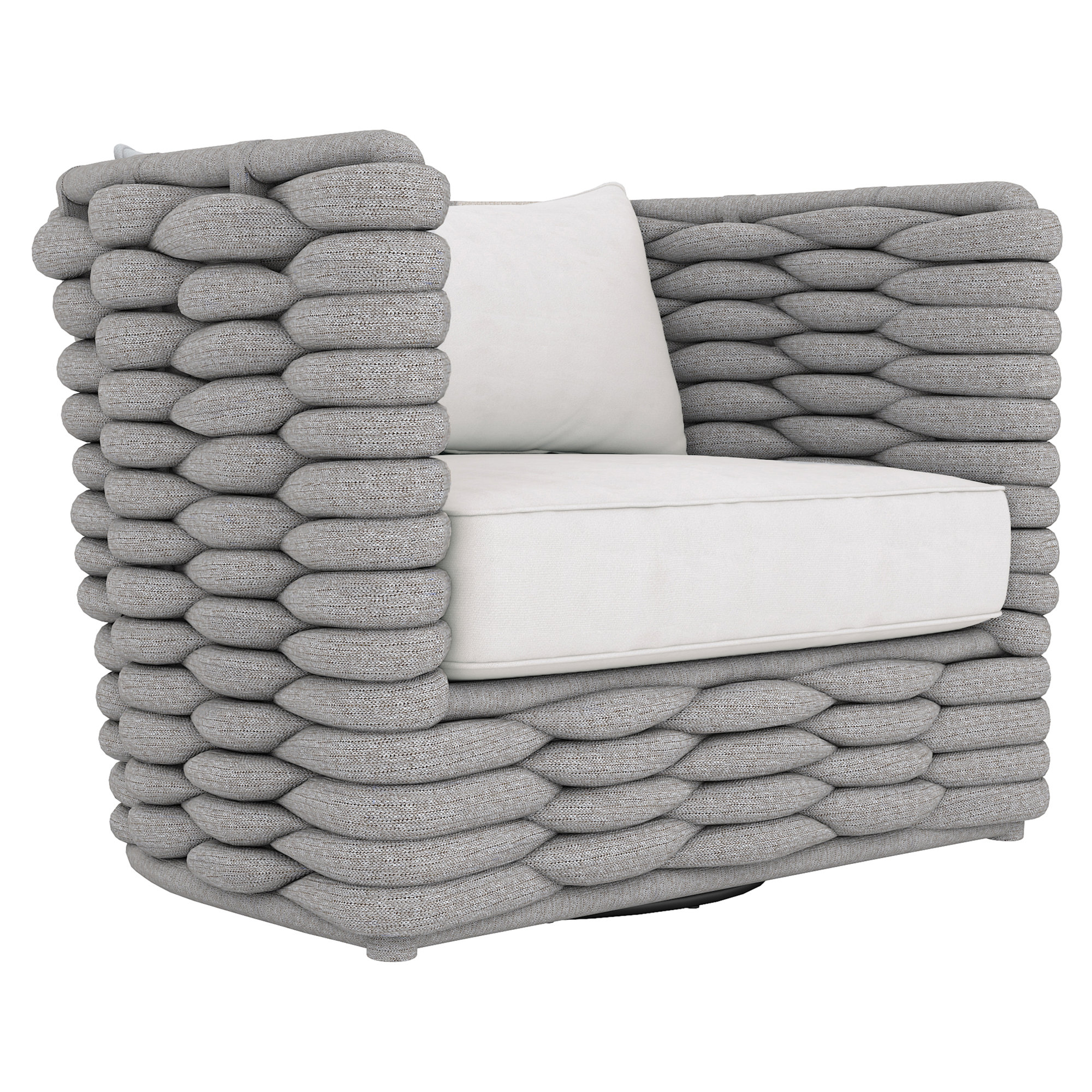 Bernhardt Wailea Outdoor Swivel Chair, Gray