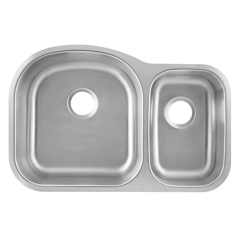 31.49'' L Double Bowl Stainless Steel Kitchen Sink