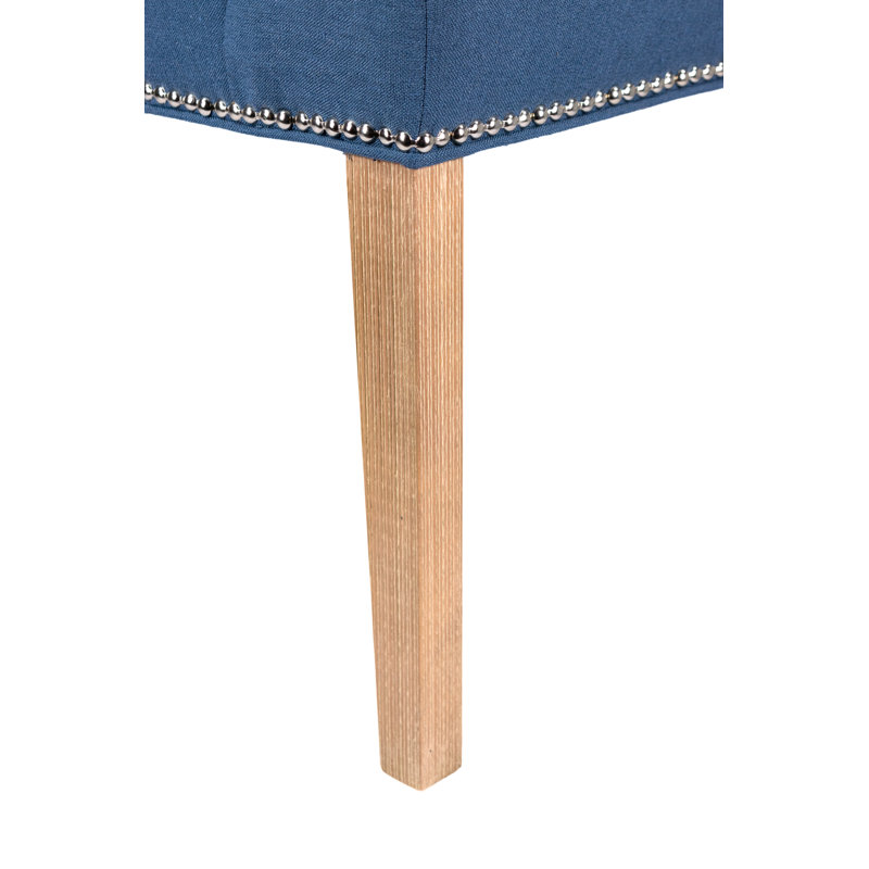 Chaise parsons rembourrée Anaisia, Naturel, Denim