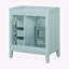Meuble-lavabo de salle de bain de 76 cm (30 pouces), avec tiroirs, structure en bois massif, panneau MDF, design rainuré, autoportant