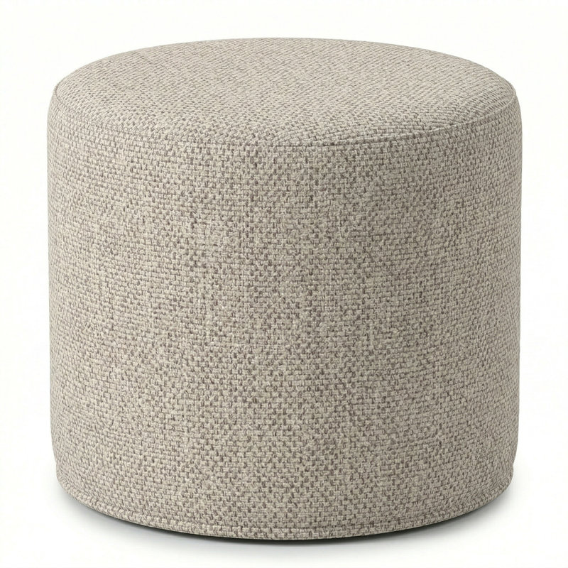Berlin Gardens Lilly Hive 20" Round Pouf, Beige