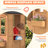 45"W x39"D Outdoor Wooden Playhouse For Kids, Outdoor Garden Pretend Play Games, Adventure Cottage, With Working Door, Windows, Service Station, Flowers Pot Holders-108534455