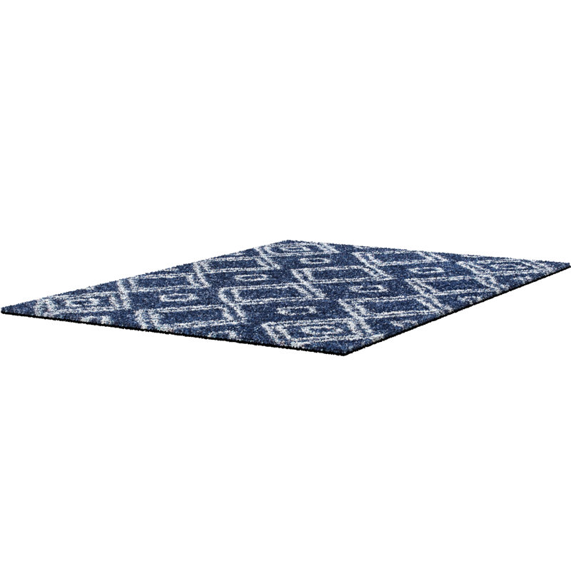Geometric Shag Area Rug, Rectangle 160 x 229cm