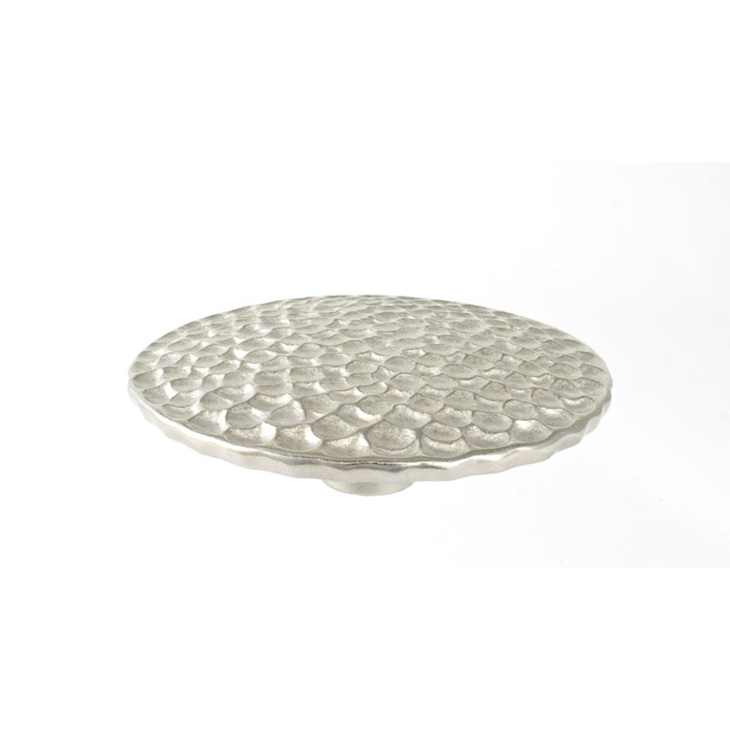 Pomegranate Geometric Knob, 4.375" H x 4.375" W x 1.375" D, Satin Nickel