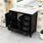 Modern Wooden Freestanding Single Bathroom Vanity with Ample Storage and Ceramic Basin-1069582541