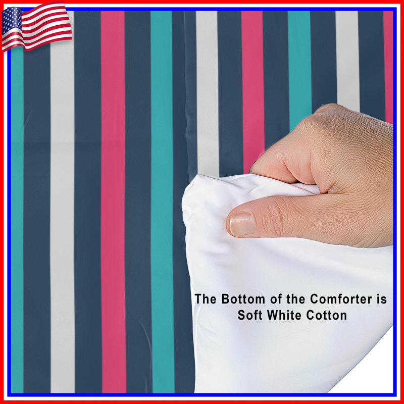 Vertical Stripes Pattern Comforter, Twin