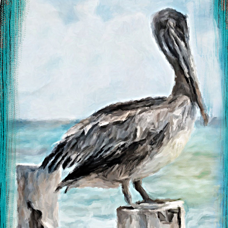 Décoration murale Pelican Surfboard, H 24 po x l 7 po x P 1 po