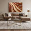 Toile horizontale rayée beige crème beige-1147250464