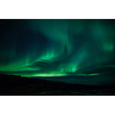 Aurore boréale au-dessus de l'Islande - Photographie sur toile tendue