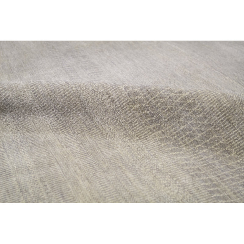 Tapis gris de haute qualité noué à la main