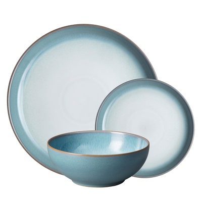 Denby Azure Haze 12 Piece Dinnerware Set, Service for 4