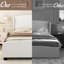 Structure de lit grand à oreilles beige tapissier en lin beige de 51 po de hauteur, fabrication solide, lin doux au toucher, idéal pour les chambres de style rétro, support solide des lattes de bois, et matériau de détente, chambre à coucher