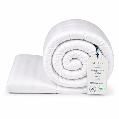 MHG Living Summer Microfibre Duvet 1.5 Tog with Breathable Hypoallergenic Hollowfibre Filling Cooling